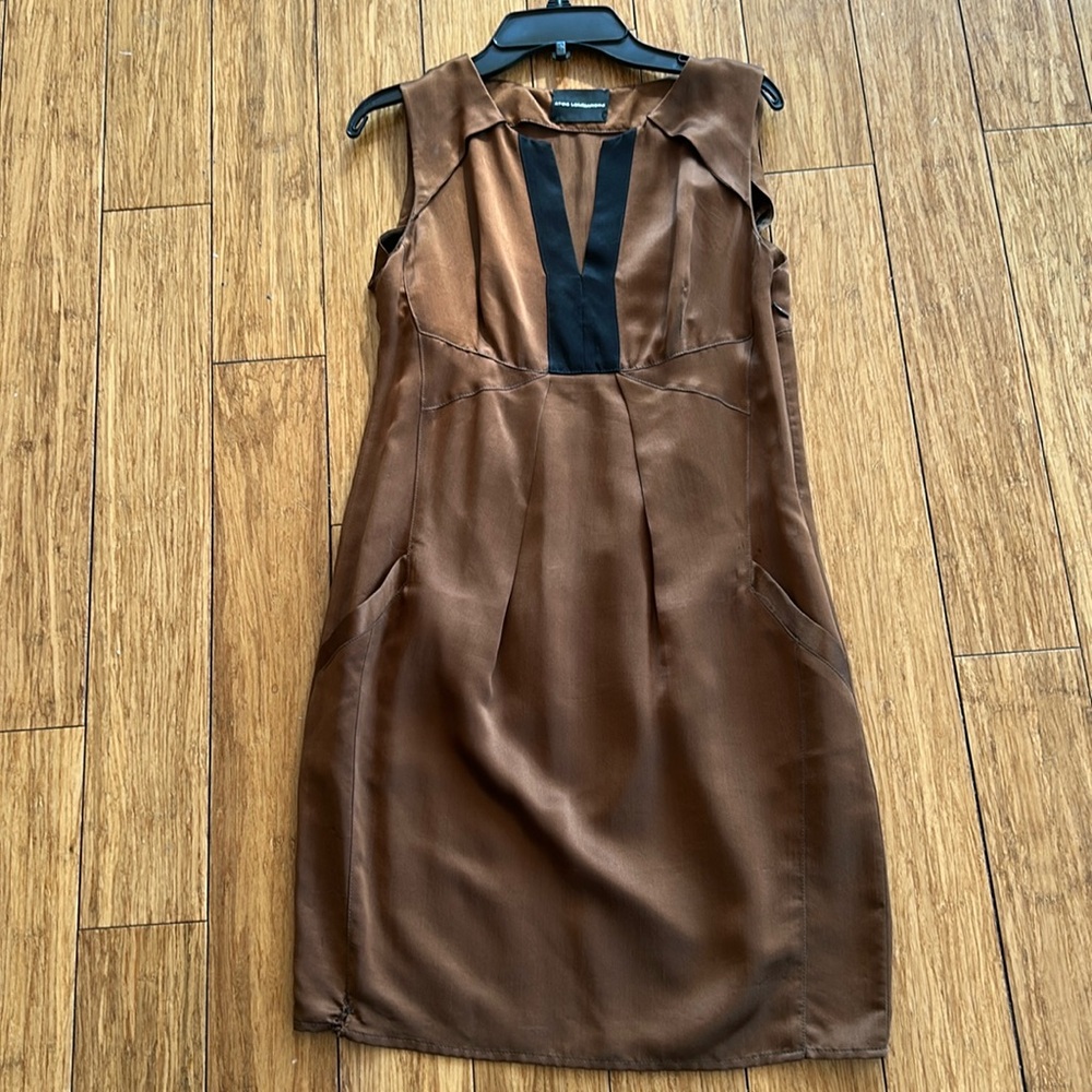 Brown Silk shift Dress